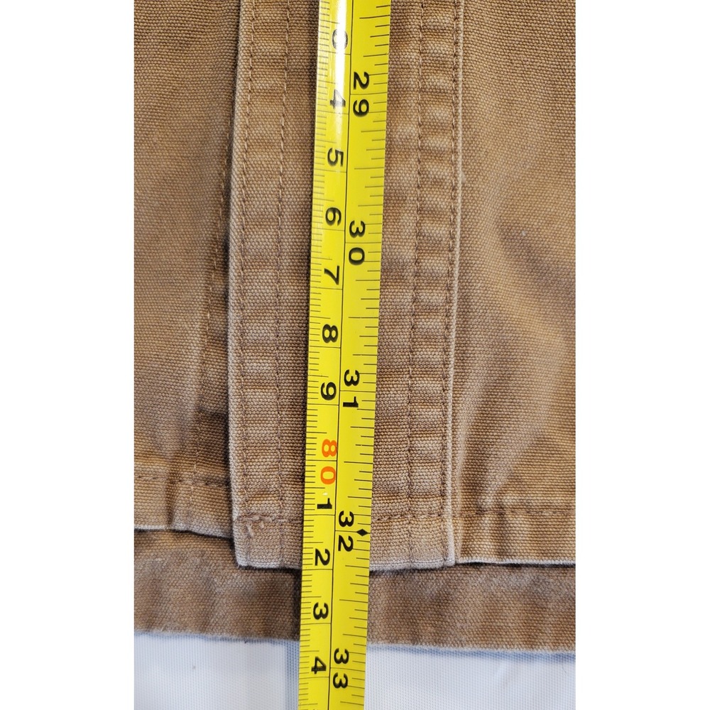 Cabelas Mens XL Tall Tan Cotton Canvas Short Sleeve Work Shirt Button Down - Picture 6 of 7